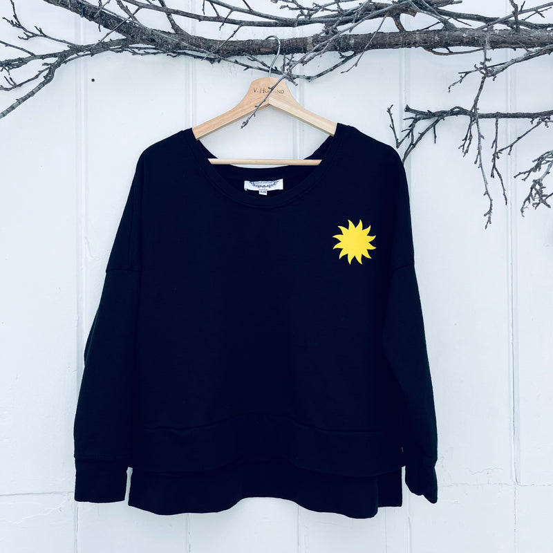 VH-1419 SUN BLK Sweatshirt 3/4 Sleeve