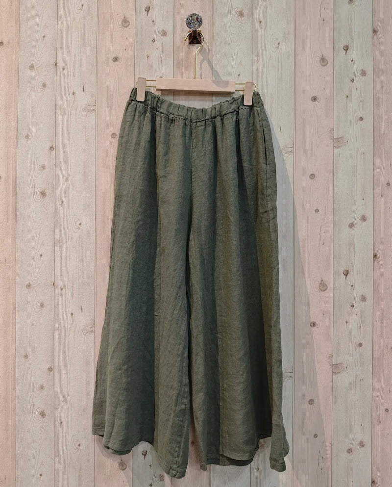 CC LINEN BUTTON FRONT SKIRT