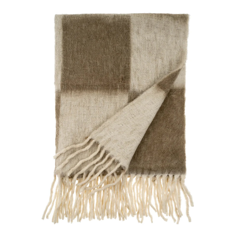 NS Checkerboard Throw Taupe