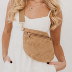 TL PS Raffia Bum Bag