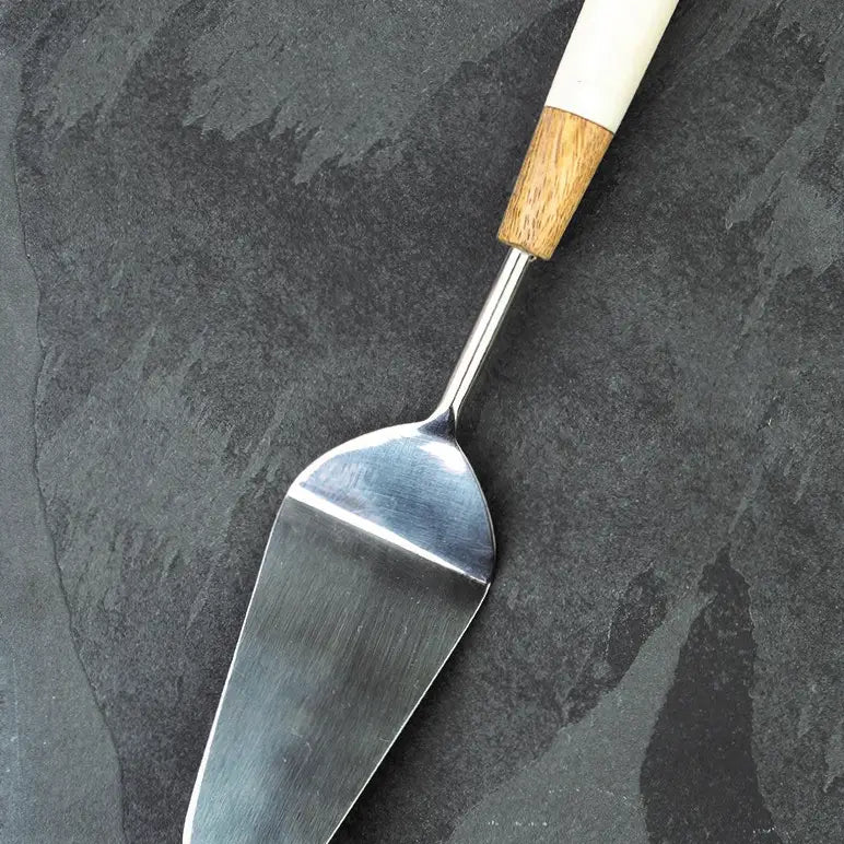 WS 12" Marble & Wood Pie Server