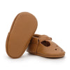 BA - Mary Jane Baby Moccasins - Leather Baby Shoes Classic Brown