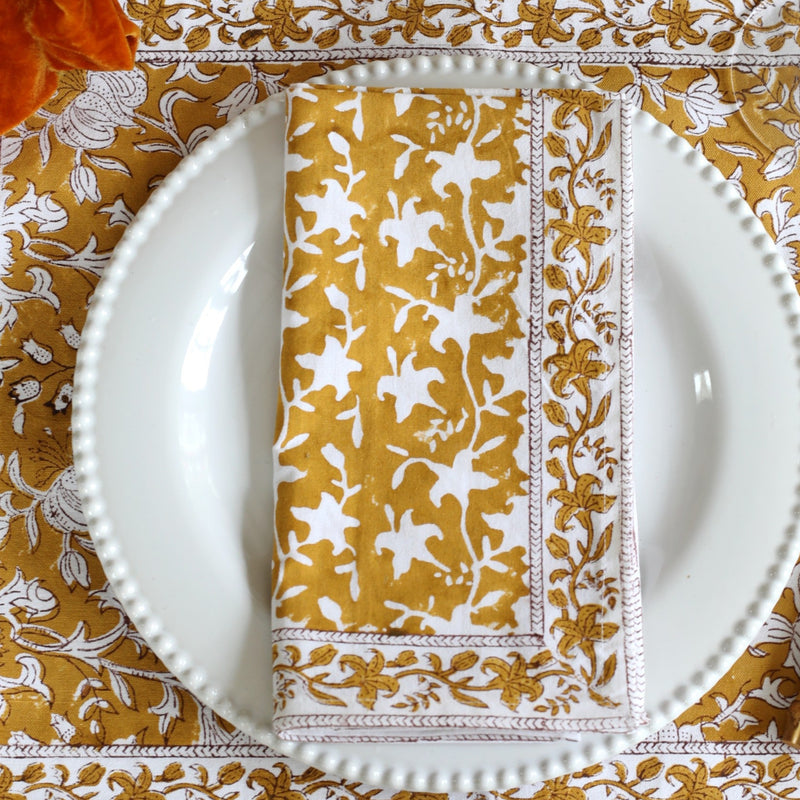PAR Napkin Pacho Saffron Verso