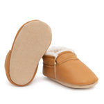 BA - Fringeless Sherpa Baby Moccasins - Baby Shoes (Gingersnap)