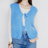 CC MOHAIR VEST WITH TIE FRONT
