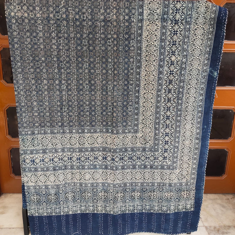 PAR Indigo Kantha Blanket