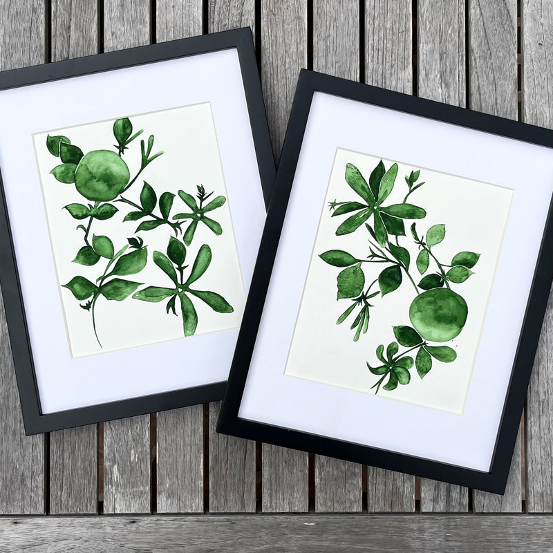 Botanicals in Green No. 1 by Ruth Magnusson