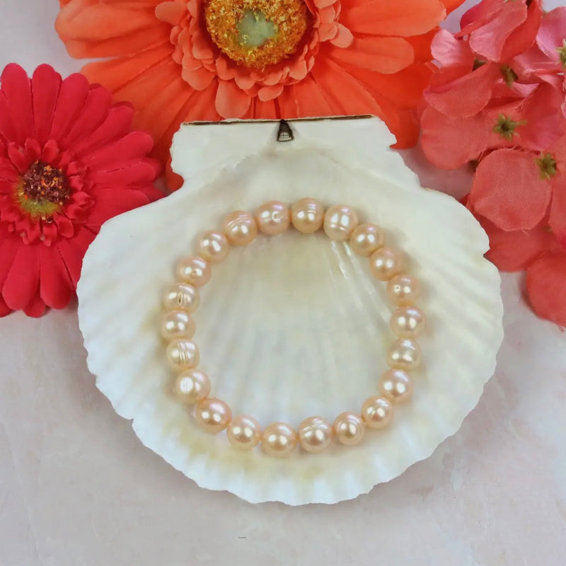 CC 9-10mm stretch pearl bracelet