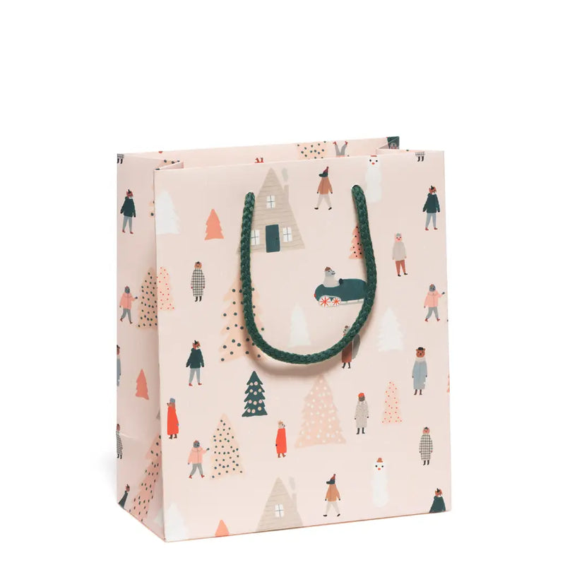 Pink Trees Holiday Gift Bag