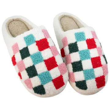 Christmas Multi color Warm Fleece Slipper