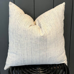 Carter - Blue and White Pinstriped Pillow