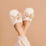 Fuzzy Slippers-Betty Bow Maple Gingham