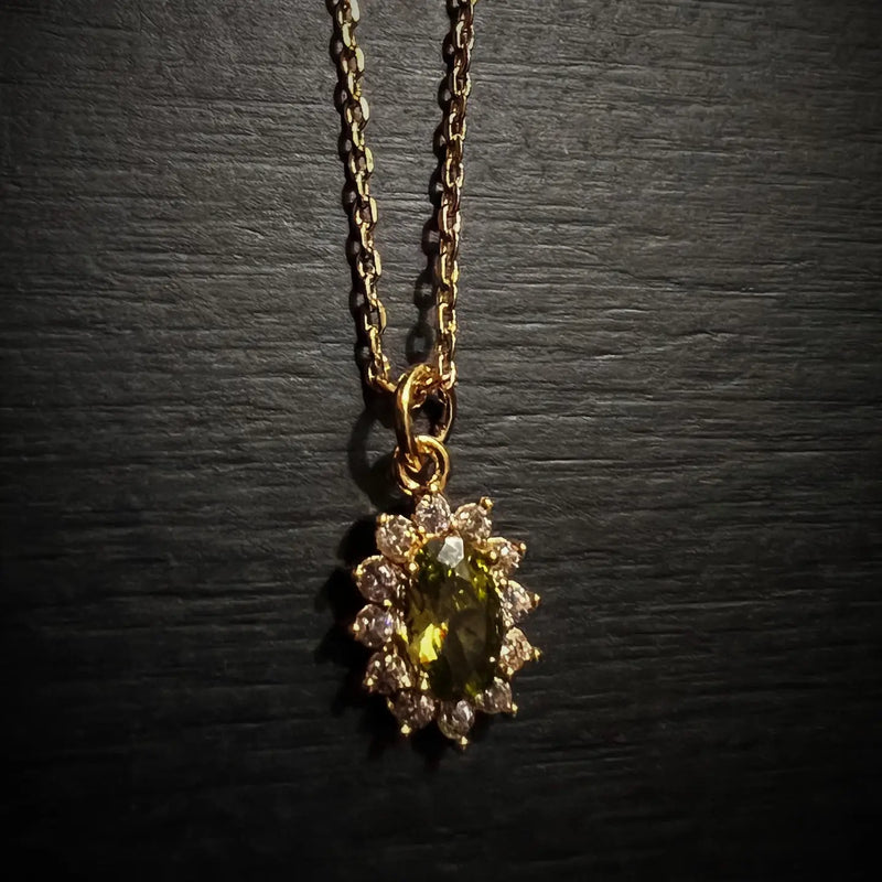 TL JG CZ Gem Necklace