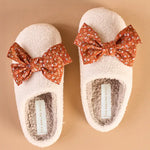 Fuzzy Slippers-Betty Bow Maple Gingham