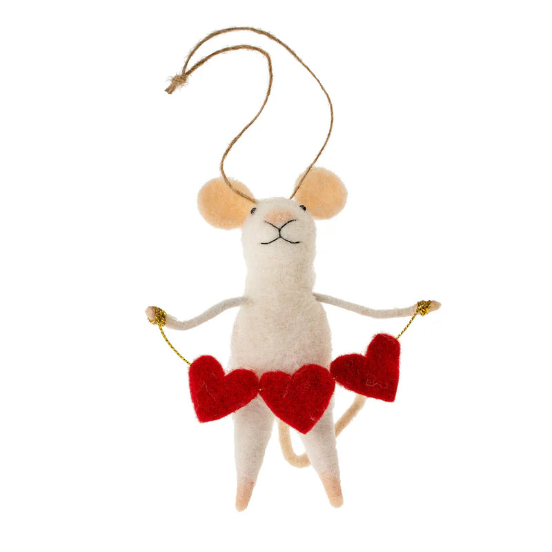 NS Heart Full Mouse Ornament