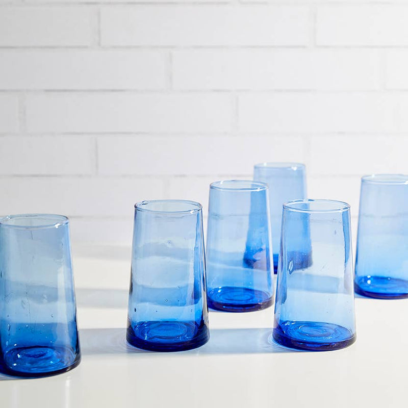 WS Moroccan Cone Glassware Large - Blue