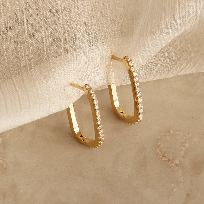 TL JM Pave CZ Oblong Earring