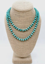 CC HAND KNOTTED TURQUOISE NECKLACE