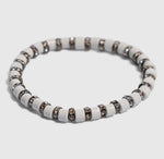 CC ENAMEL AND CZ STRETCH BRACELET