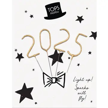 New Year 2025 Mini Gold Sparkler Card