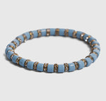 CC ENAMEL AND CZ STRETCH BRACELET