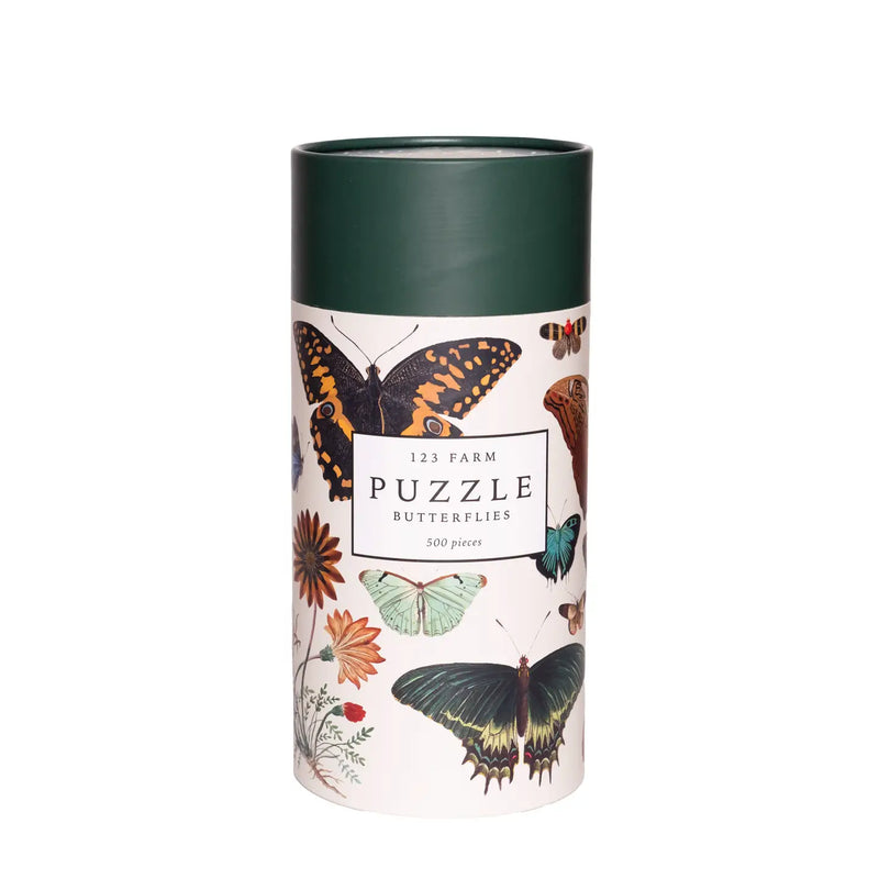Butterflies Puzzle – 500 Pc Tube with Vintage
