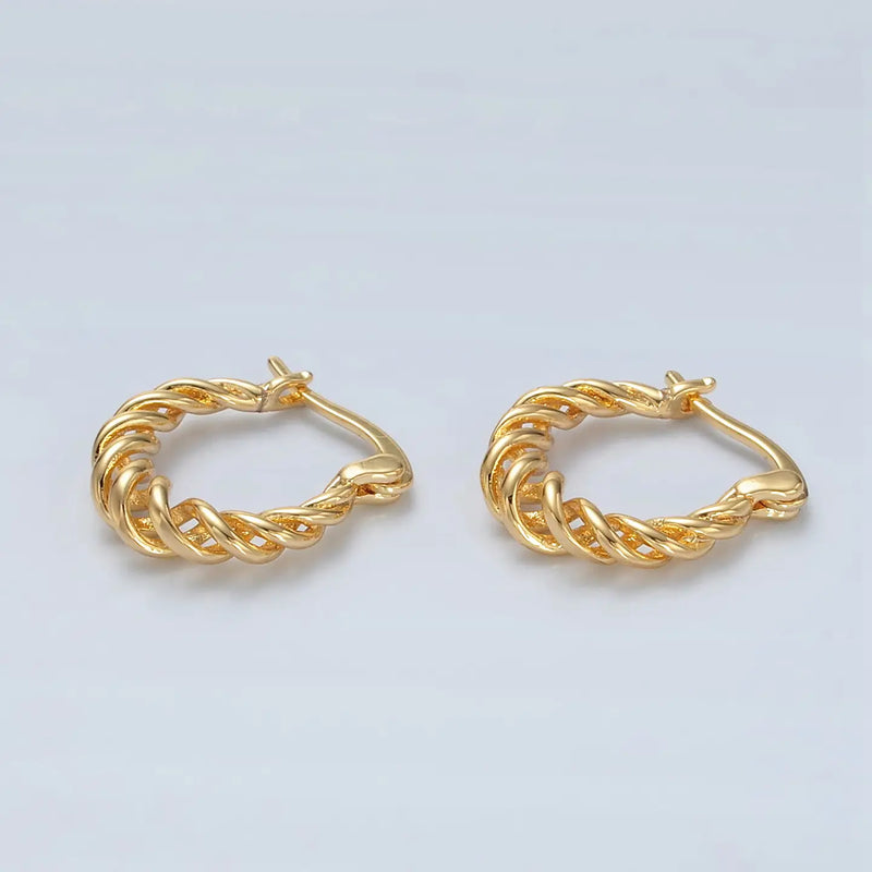 TL JAE Twist Hoop Earrings