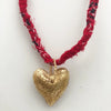 TL JCO Bandana Heart Necklace