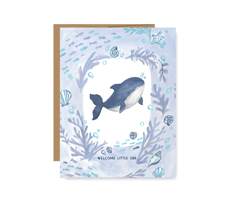 BA- Whale Baby greeting Card