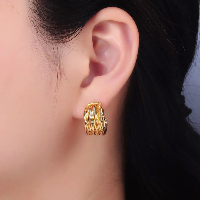 TL JAE Multi C Shape Hoop Earring