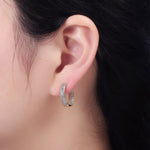 TL JAE CZ Front facing Hoop Earring