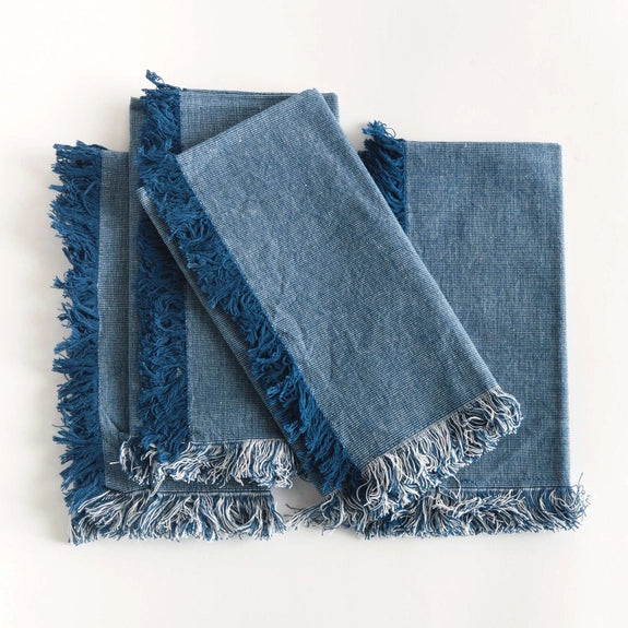 Aura Dark Blue Dinner Napkins - Set of 4