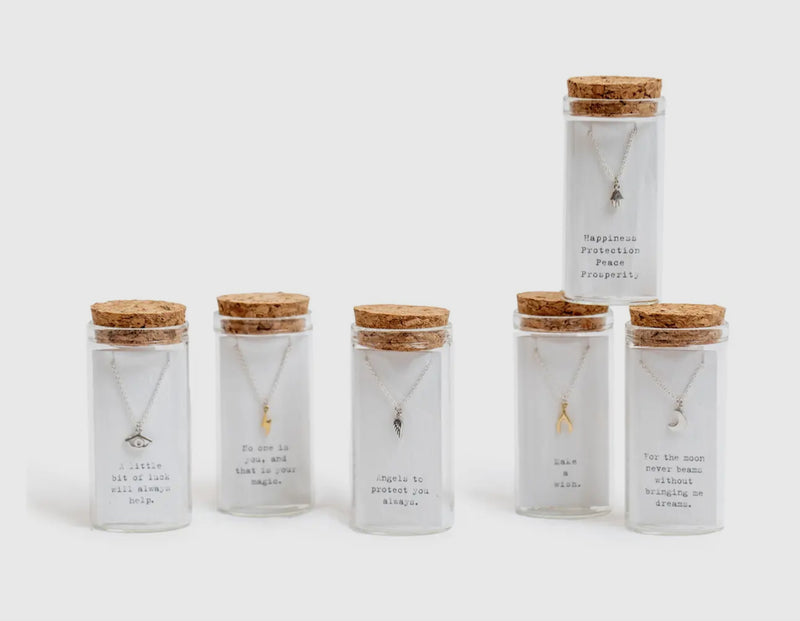 CC MESSAGE IN A BOTTLE - STERLING NECKLACE WITH SWEET SENTIMENT