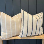 Port II - Tan and White Stripe Throw Pillow - 21"