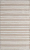 BB - Ivory and Taupe Flat Woven Dhurrie Rug 2x3'