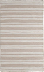 BB - Ivory and Taupe Flat Woven Dhurrie Rug 2x3'