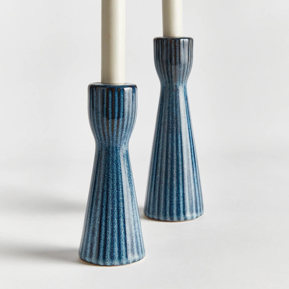 Lesley Taper Holders - Blue