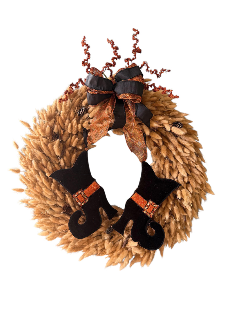 NS Bunny Tail Wreath with Pine Cones