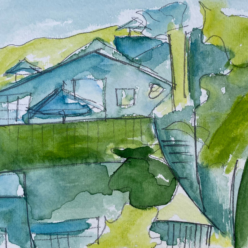 Cottages, Crystal Cove Abstract by Ruth Magnusson