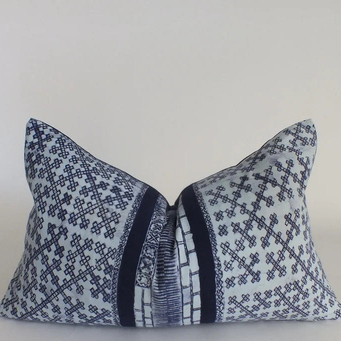"Francis" Vintage Hmong Lumbar Pillow