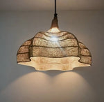 BB - Woven Scalloped Canopy Ceiling Light Fixture
