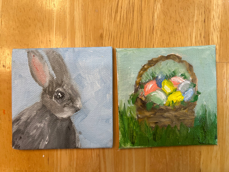 HH Easter oils with easel
