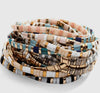 CC Coast & Cove stretch bracelet made with glass Tila beads