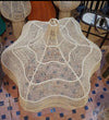 BB - Woven Scalloped Canopy Ceiling Light Fixture