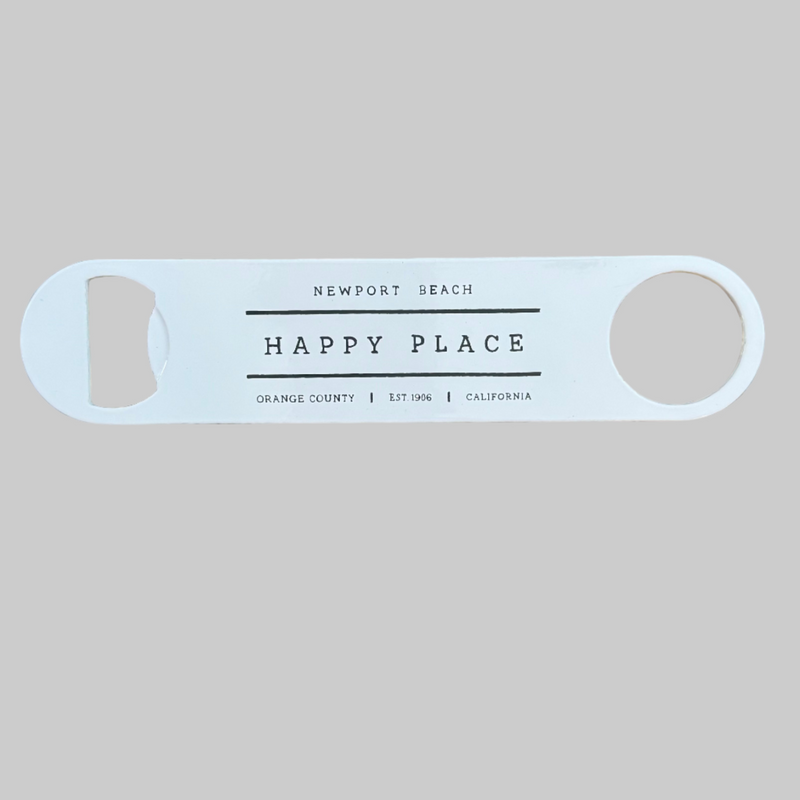 D Happy Place Paddle Powder Coated Steel Bottle Opener