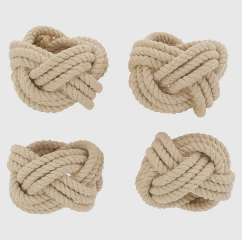 PAR Napkin Rings, Sailor Knot Cotton, Set of 4