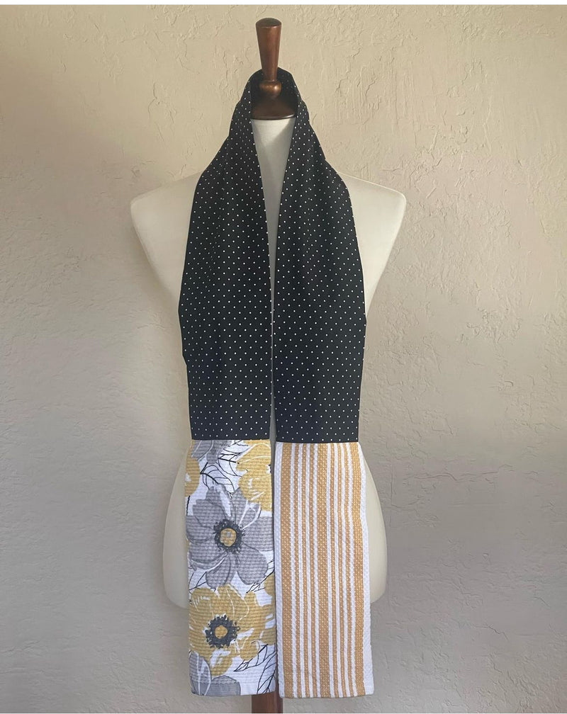 WS Grey and Yellow Chef Scarf