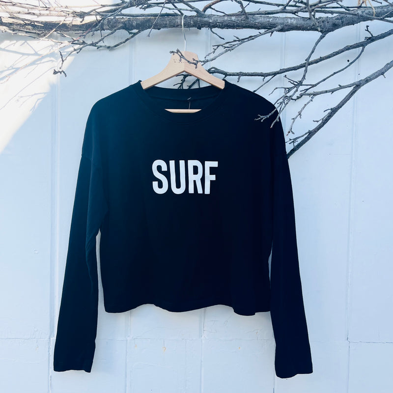 VH-1472 SURF Long Sleeve Black Tee