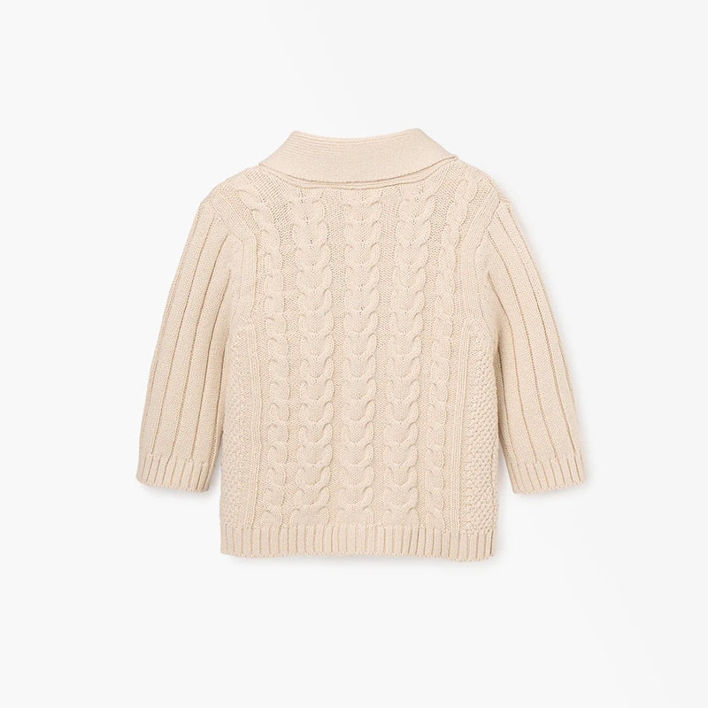 BA - Rainy Day V-Neck Horseshoe Cable Cardigan