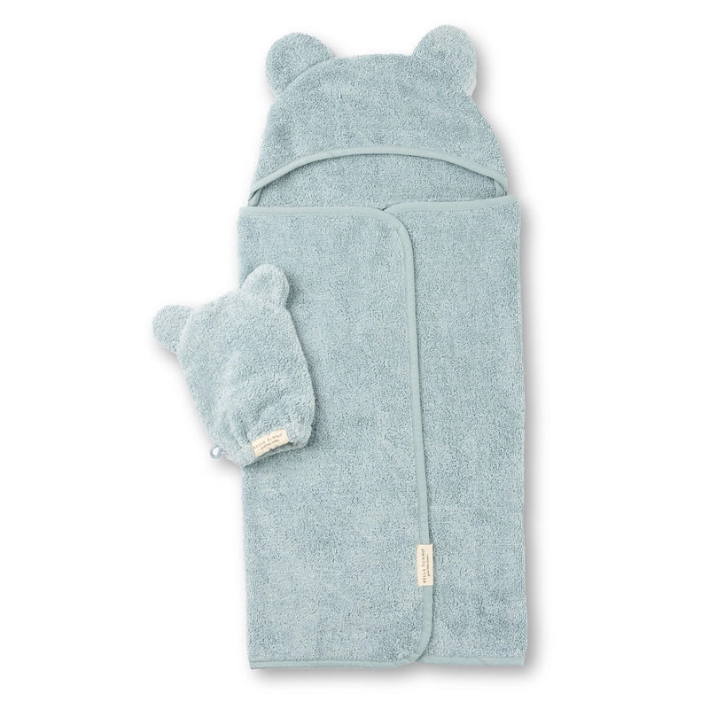 BA - Hooded Towel + Wash Mitt Set Blush